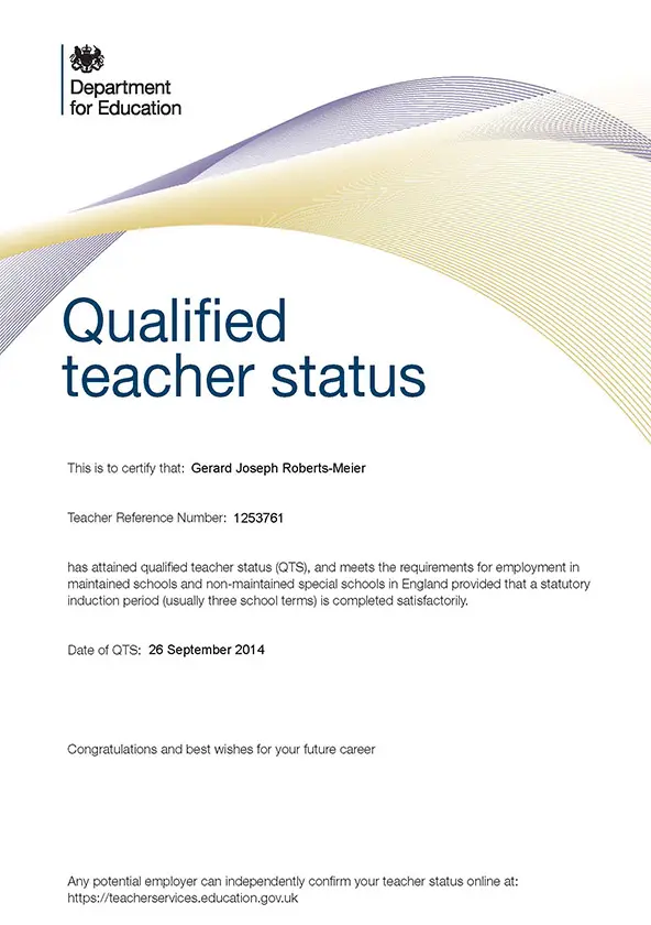 Tutor Qualified Teacher Status