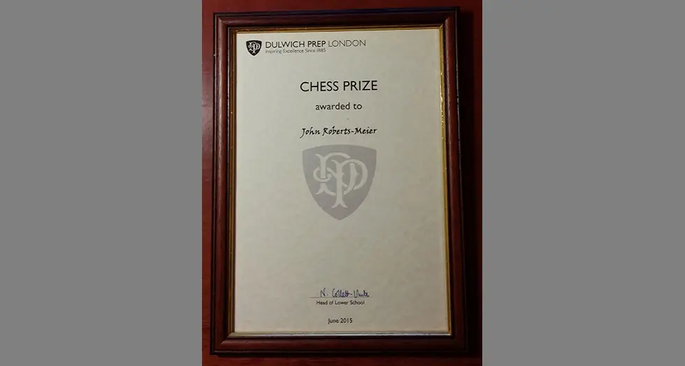 2015 - Dulwich Prep Chess Prize