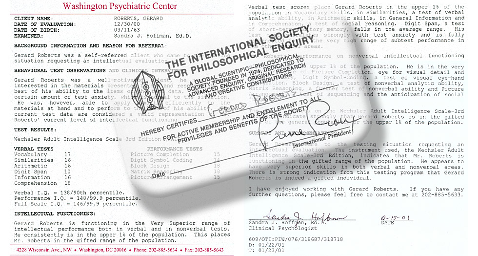 International Society for Philosophical Enquiry (Member No. 1251)